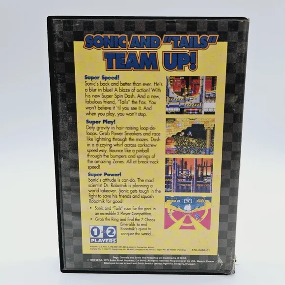 SEGA GENESIS | Sonic The Hedgehog 2 game cart.ridge - Picture 2 of 6